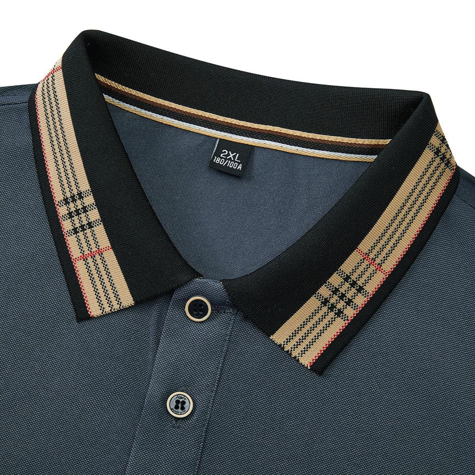 Cotton Polo Shirt – Trendy Lapel Half Sleeve for Men