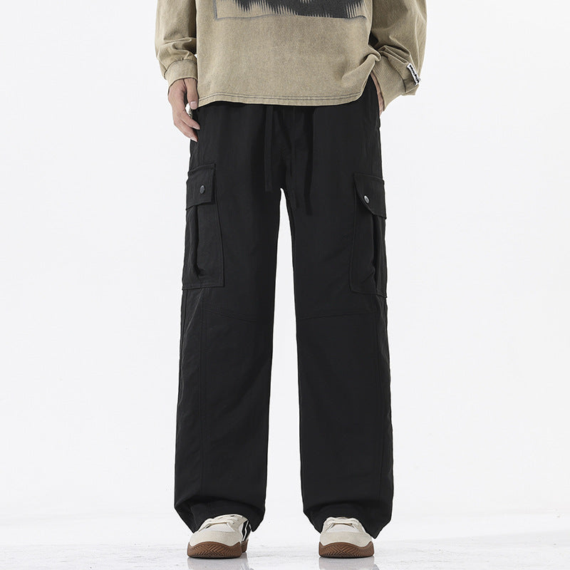 LKTM Men's Outdoor Waterproof Functional Loose Straight Pants
