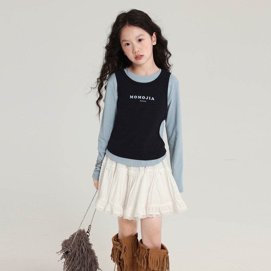 Pudding Haru Kids’ Summer Fake Two-Piece Plaid Tee – Summer Kids Fashion Nepal | Tudoholic