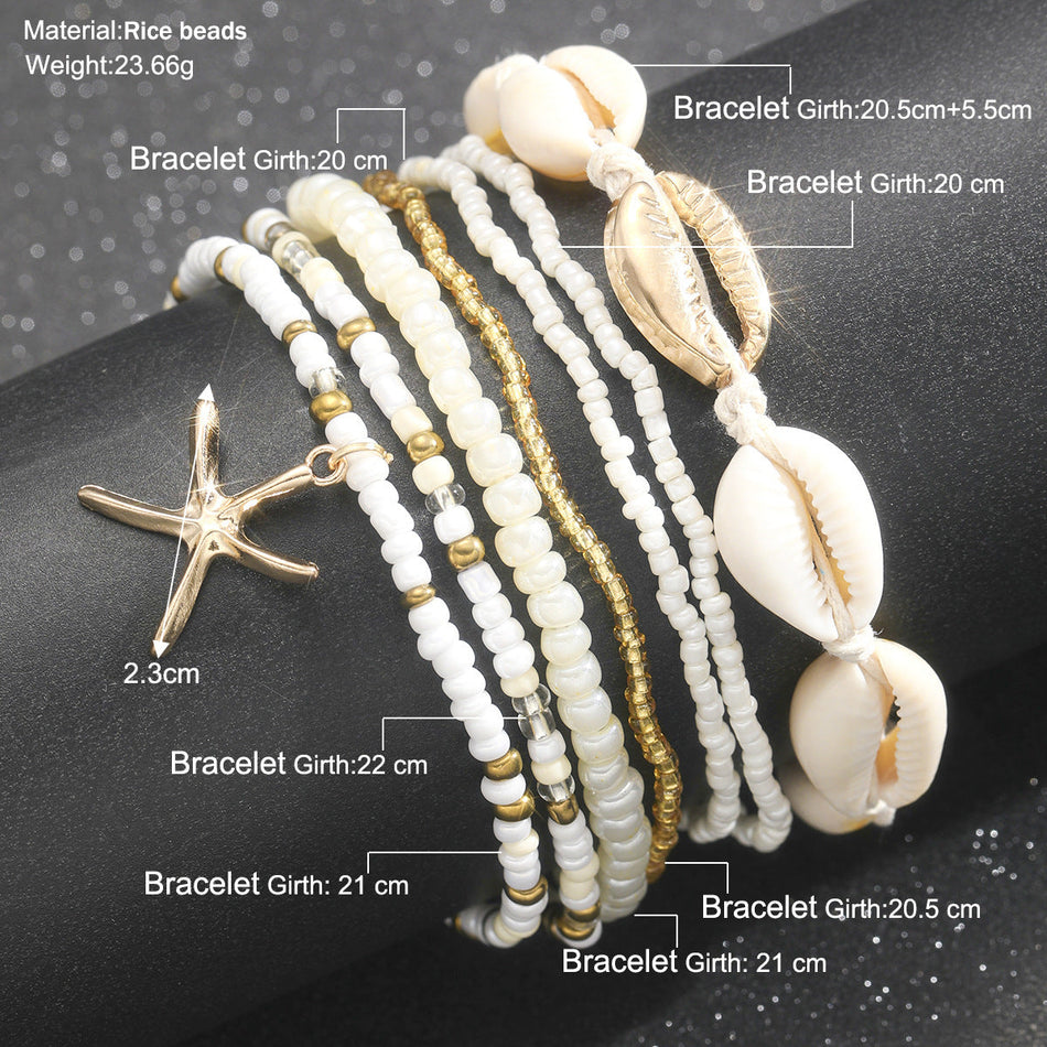 Bohemian Gold Shell Anklet – Beach Holiday Style