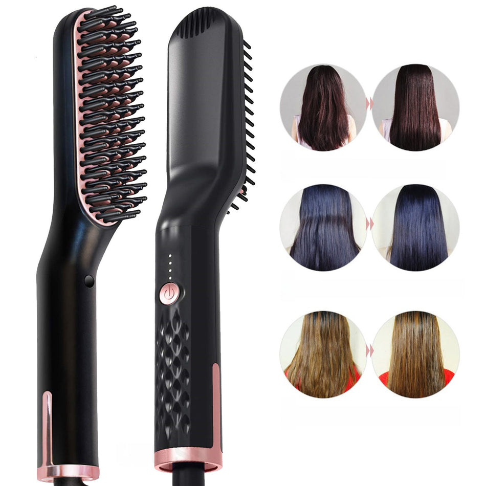 STOCK-Mini Electric Beard & Hair Straightener for Men