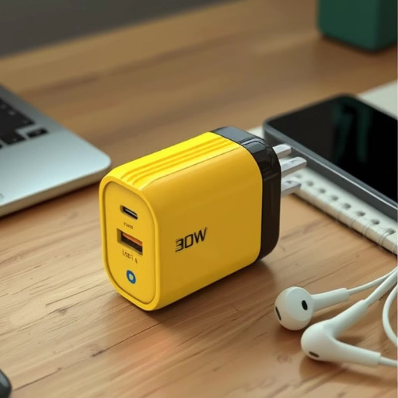 12W–30W QC Fast Charger Type-C + USB EU Plug
