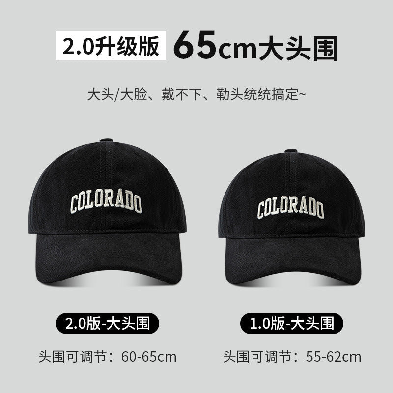Oversized Deep Crown Baseball Cap – Spring Autumn Cotton Hat