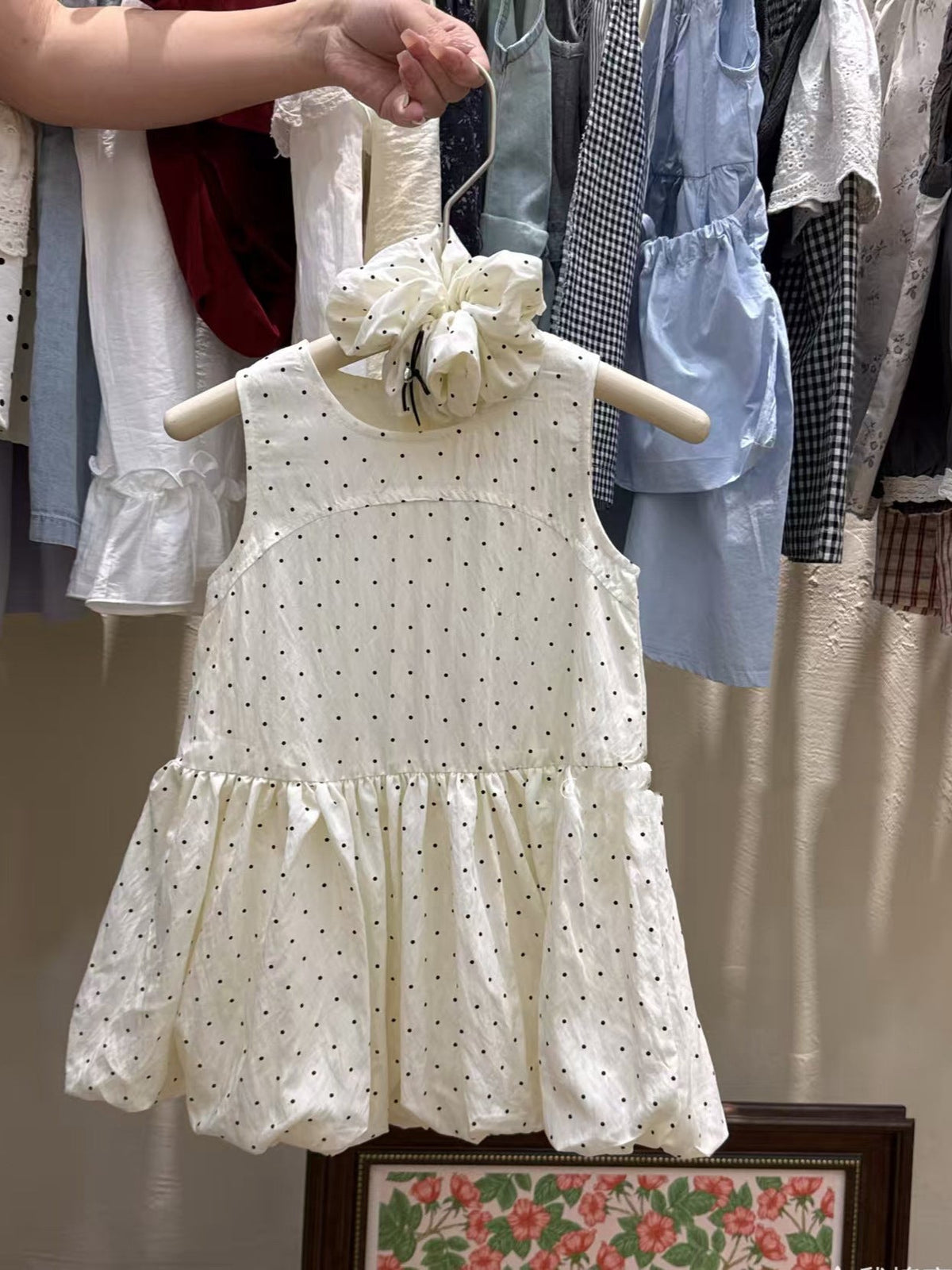 Girls Polka Dot Suspender A-Line Dress Summer 2026 – Summer Kids Fashion Nepal | Tudoholic