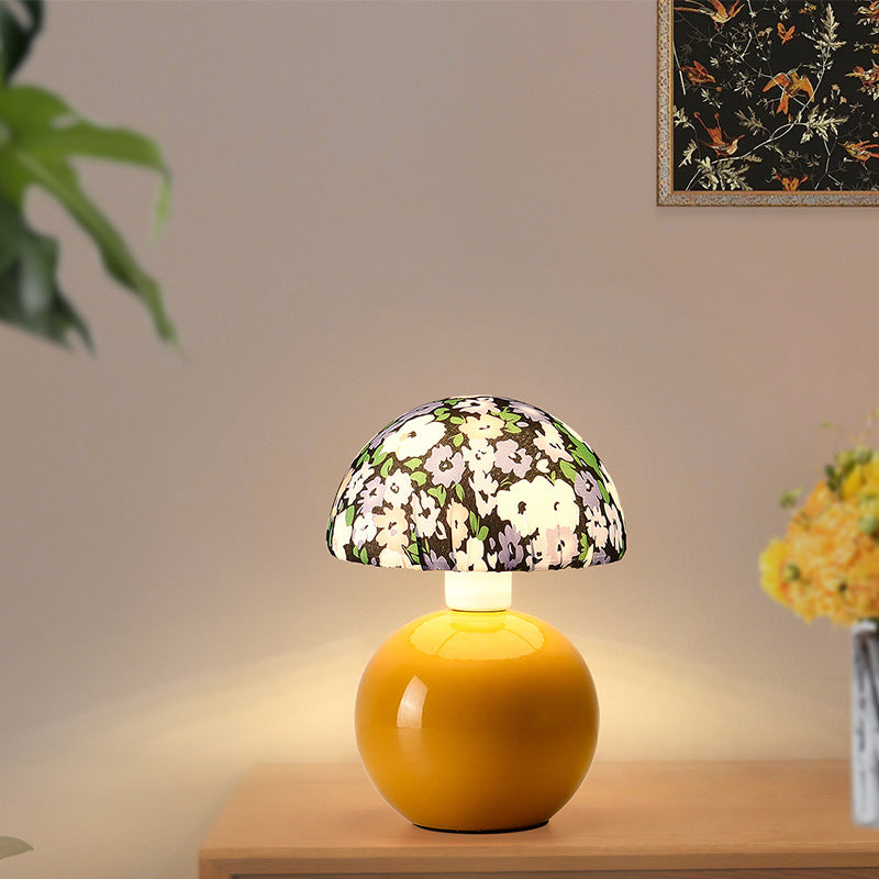 Mushroom Ceramic Table Lamp for Bedroom & Decor 🍄💡