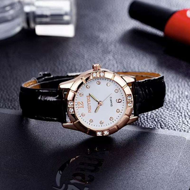 Women's Fashion Leather Quartz Student Watch ⌚💎