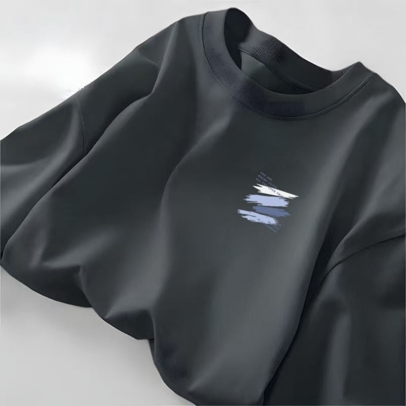Men’s 100% Cotton Long Sleeve T-Shirt – Loose Fit