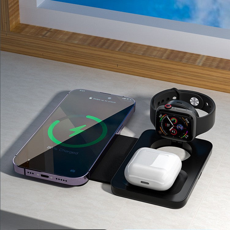 3-in-1 Ultra-Thin Foldable MagSafe Wireless Charger