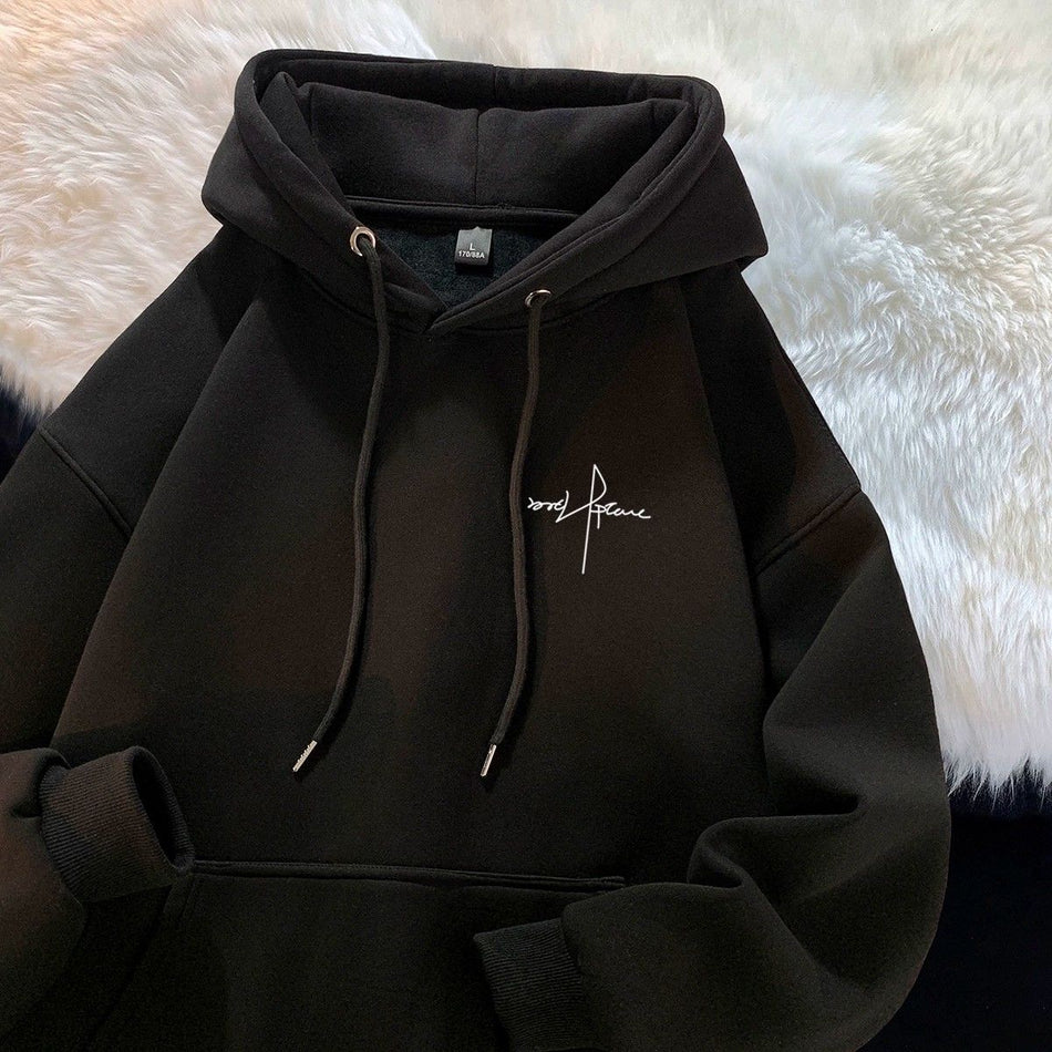 Bomosh Youth Fleece Sweatshirt Men Thickened Warm Hoodie