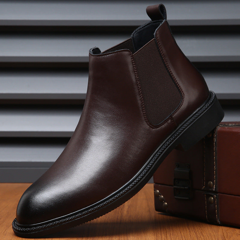 Winter Chelsea Boots – Fleece-Lined Leather Shoes