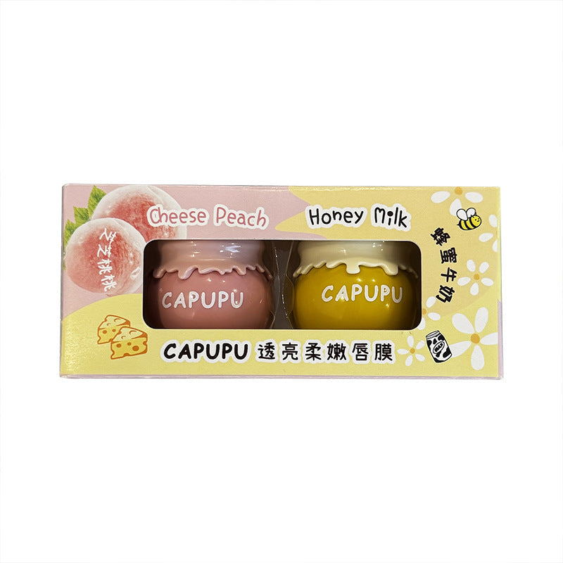 CAPUPU Peach Honey Lip Mask – Moisturizing & Anti-Dry Lip Care