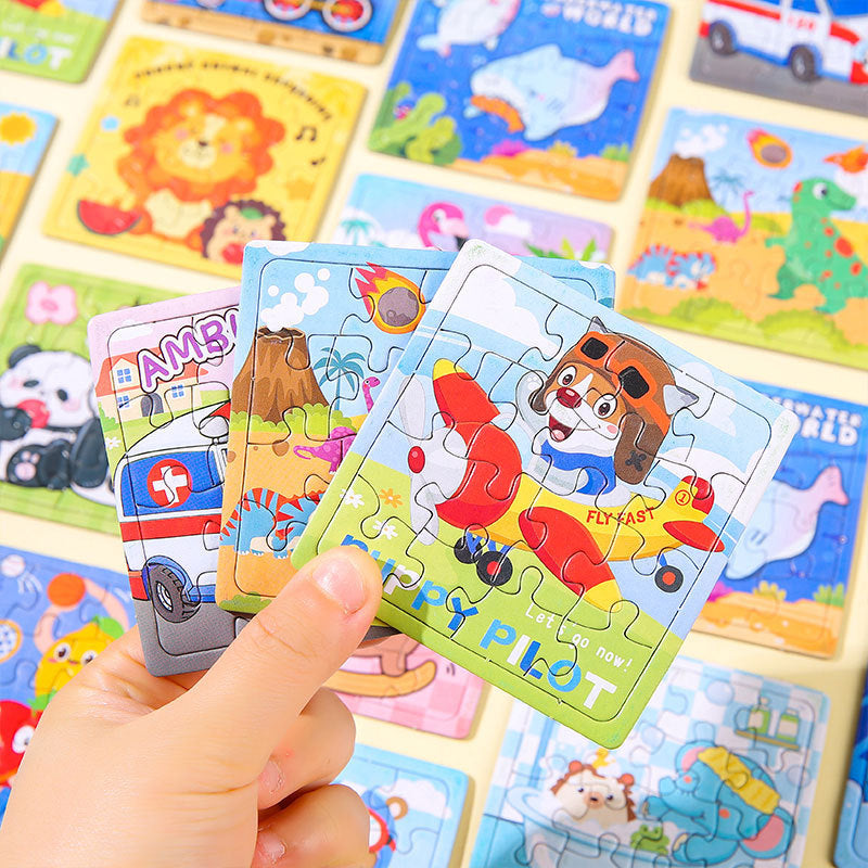 Creative Cartoon Paper Puzzle for Kids Early Learning Toy