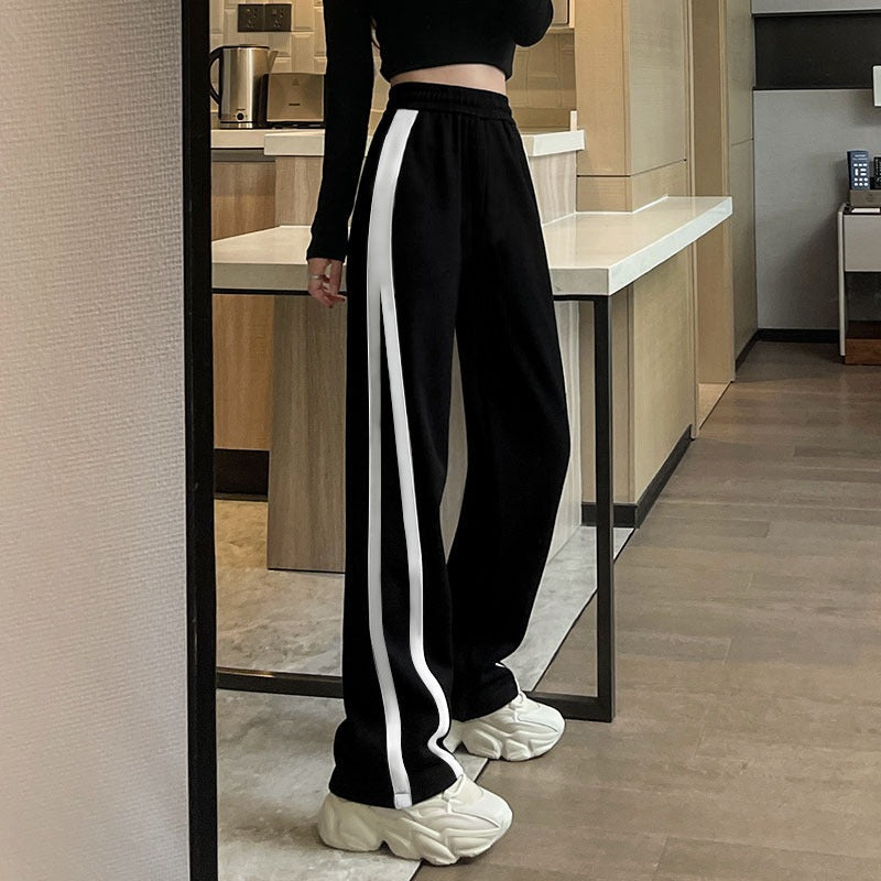 Summer Girls High Waist Wide Leg Casual Sports Pants