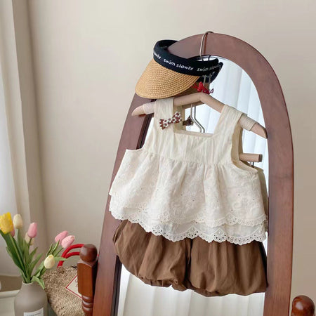 Girls Embroidered Vest Set – Stylish Two-Piece Outfit – Outfit Sets – Image 8