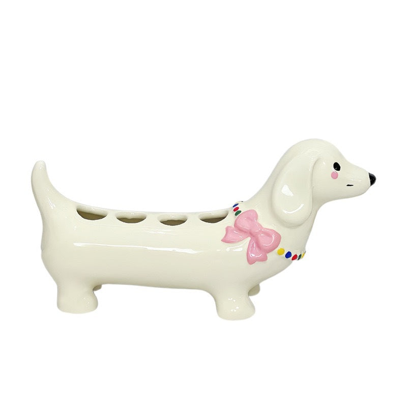 Cartoon Dachshund Toothbrush Holder Practical Rack