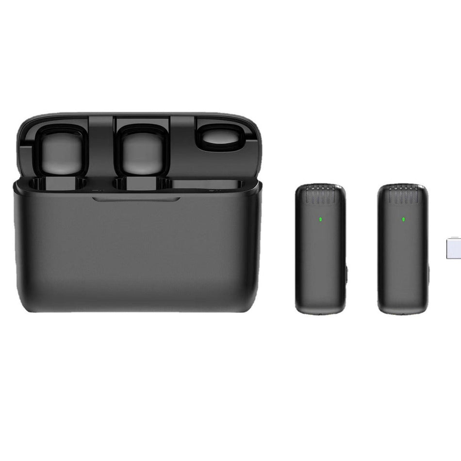 J13 One-to-Two Wireless Lavalier Mic with Charging Case