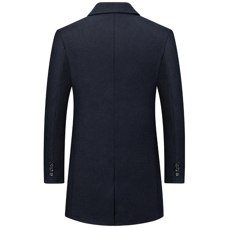 Men’s 2026 Mid-Length Woolen Outerwear Autumn Winter