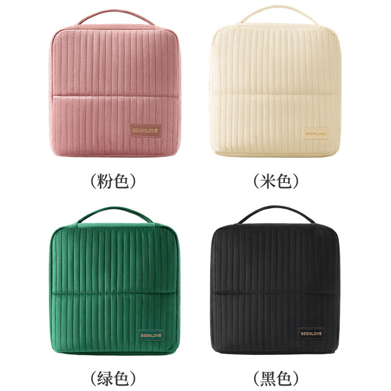 New Vertical Cosmetic Bag – Large Capacity Travel & Makeup Brush