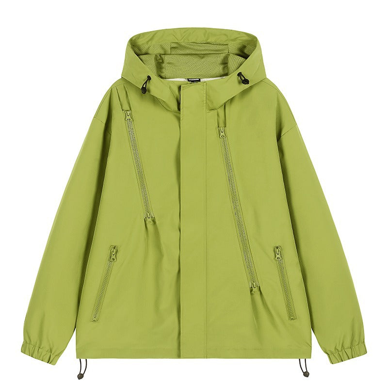 Men’s Loose-Fit Hooded Jacket Waterproof Windproof Spring/Autumn