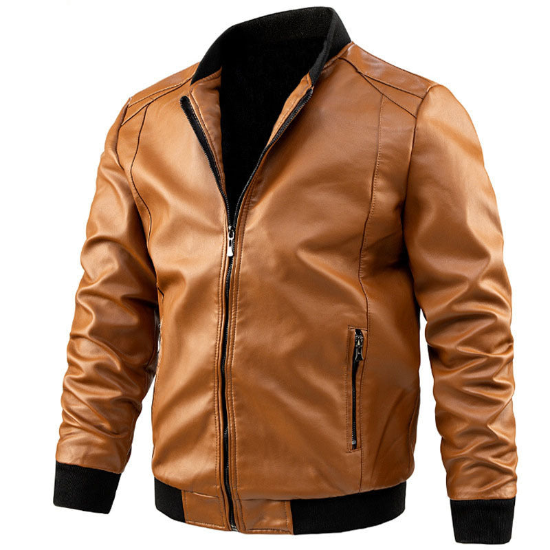 Men’s European-American Motorcycle Leather Jacket Spring-Autumn