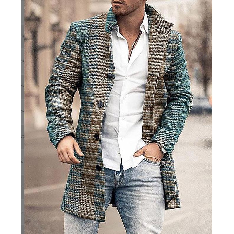 STOCK-Men’s Mid-Length Wool Overcoat | 2025 Casual Winter Coat
