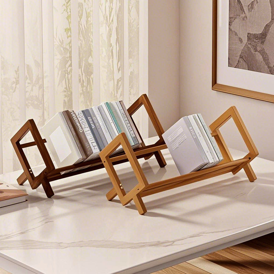 Small Vertical Desktop Bookshelf Student Study Storage Rack