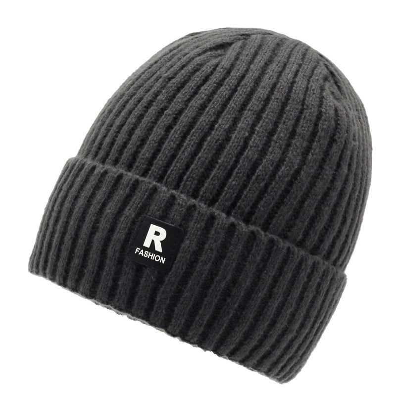 Men’s Thickened Wool Fleece-Lined Knitted Winter Pullover Hat