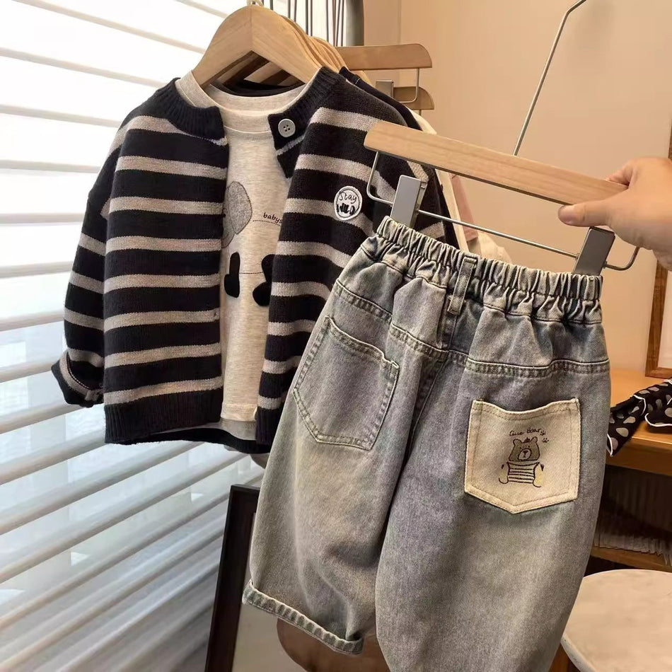 Boys’ Striped Knitted Sweater