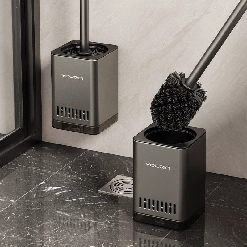 Wall-Mounted No-Corner Toilet Cleaning Brush