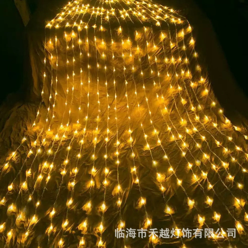 LED Starry Sky Waterfall Lamp Outdoor Waterproof Decor