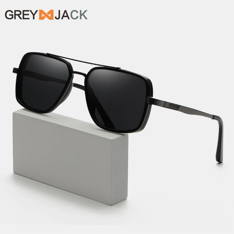 Polarized Large Frame Sunglasses – Unisex Double Beam Design