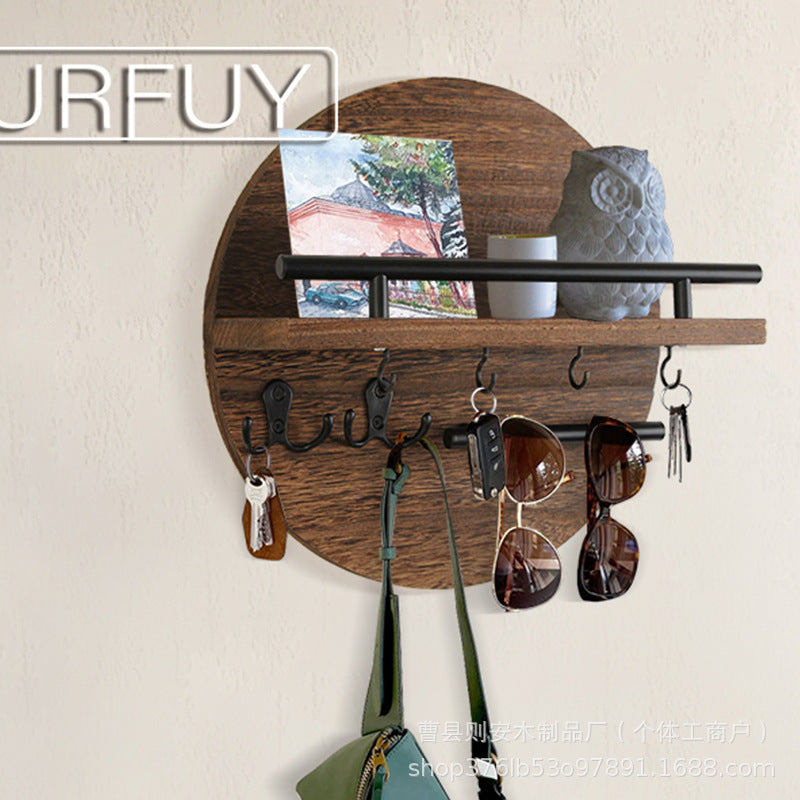 Wooden Vintage Wall Key Rack with Hooks – Tudoholic