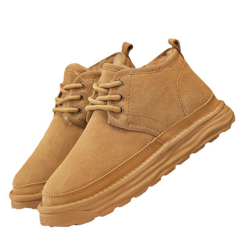 Men’s Plush-Lined Snow Ankle Boots Winter Wear