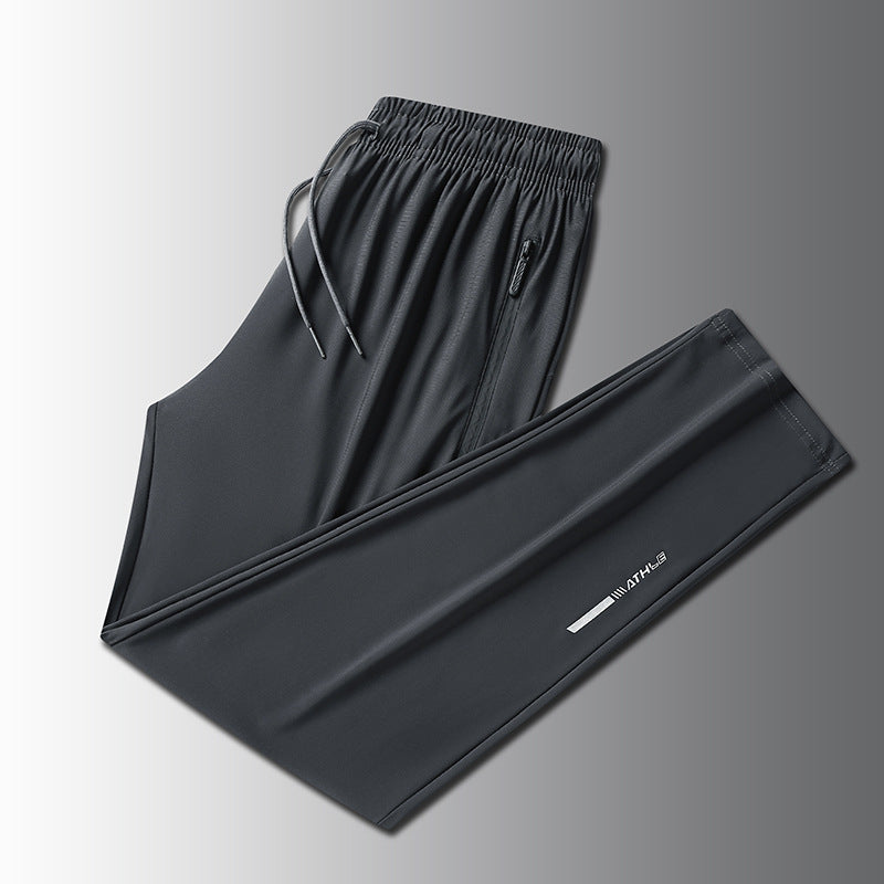 INSTOCK-Men’s Ice Silk Pants – Breathable, Stretchable & Stylish