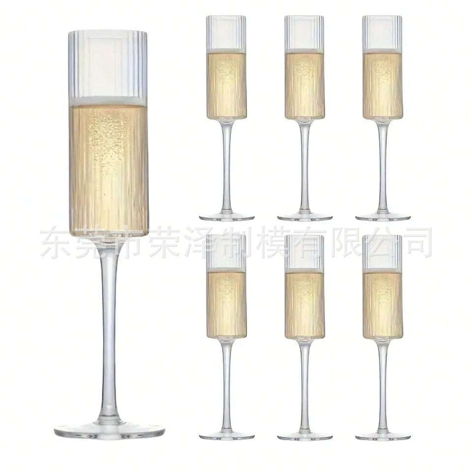 Transparent Plastic Striped Champagne & Cocktail Cup