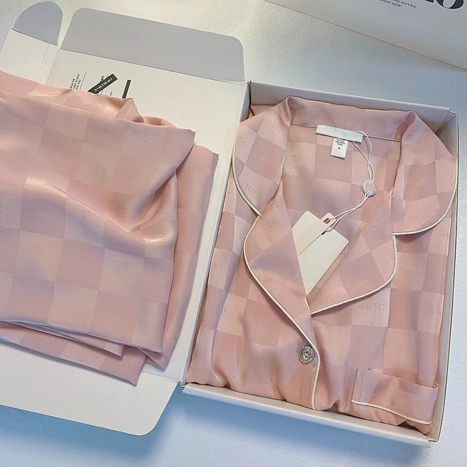 High-End Ice Silk Pajamas for Women – Luxurious & Comfortable