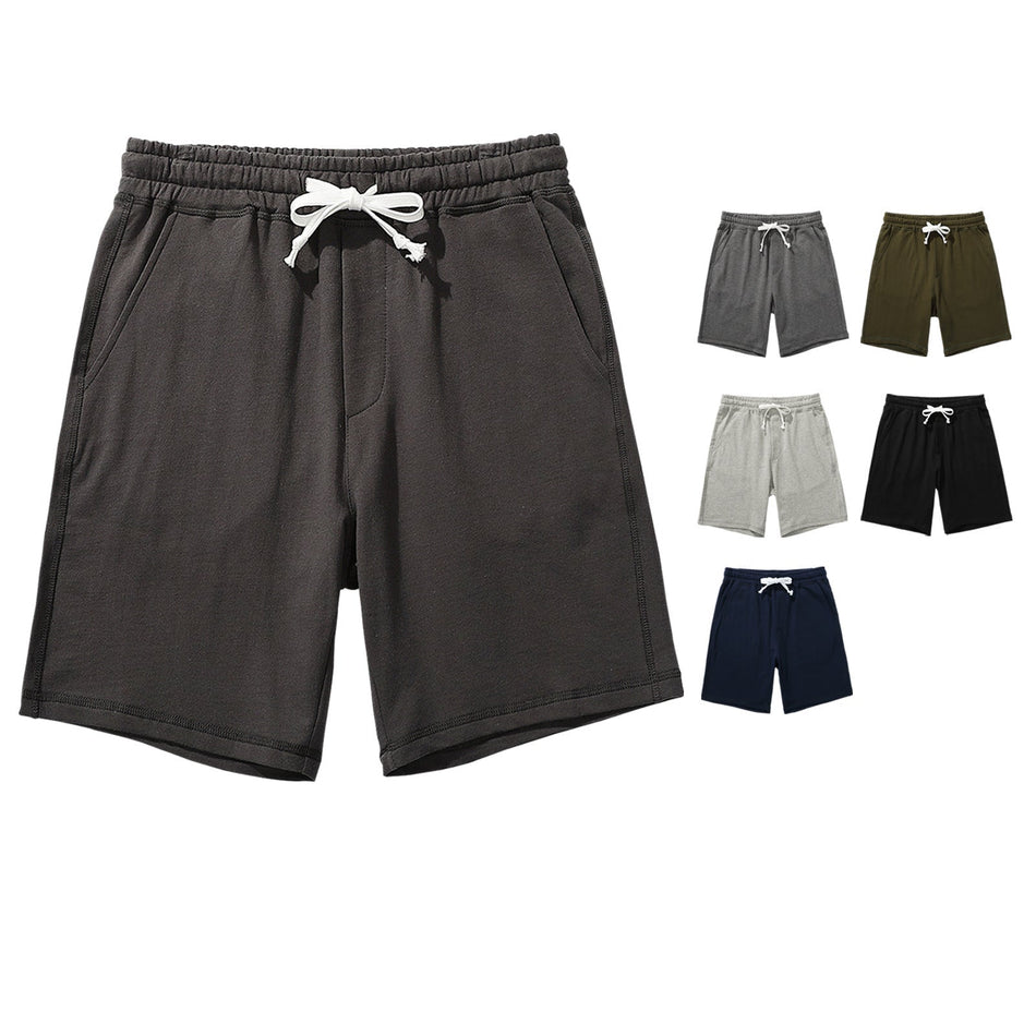 Men’s Cotton Drawstring Shorts  Loose Fit Summer Wear