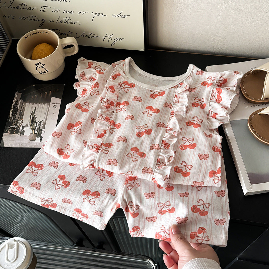 Summer Trend: Girls' Pure Cotton "Flying Sleeve" Suit – Summer Kids Fashion Nepal | Tudoholic