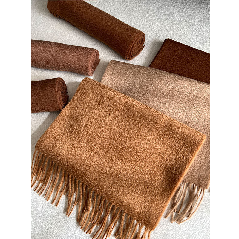 Full Cashmere Water Ripple Scarf – Warm Autumn/Winter Unisex