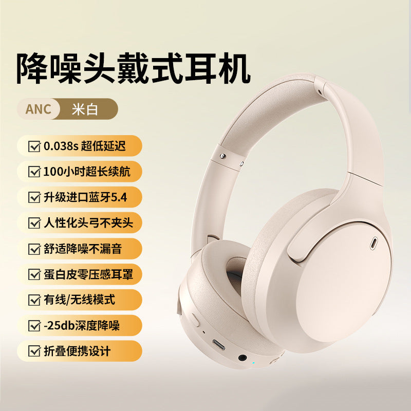 Wireless Bluetooth ANC Gaming Headset – Low Latency