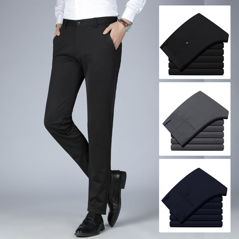 INSTOCK-Men's Stretch No-Iron Business Casual Pants