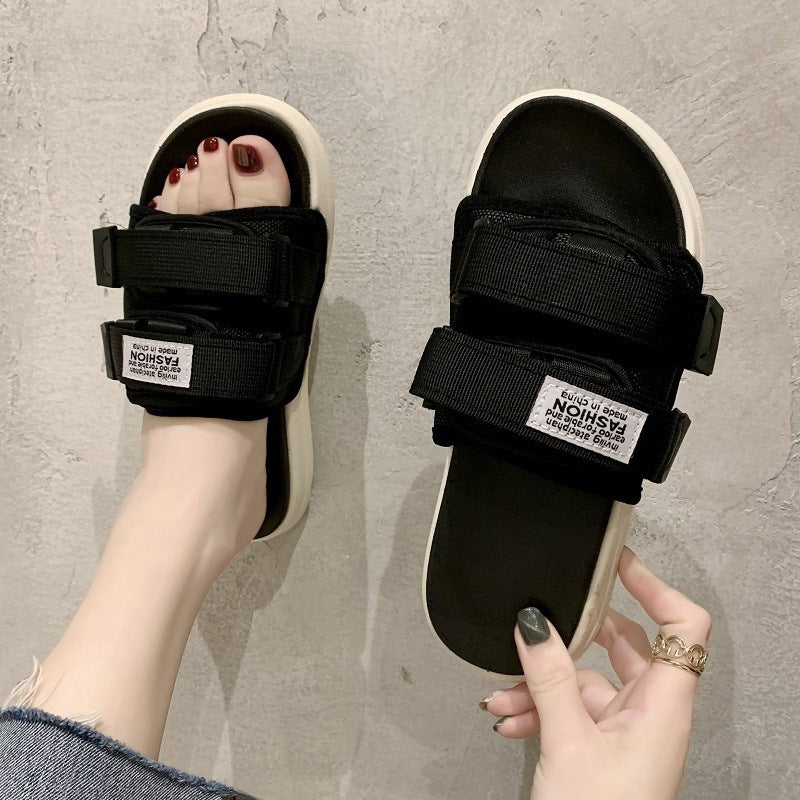 Thick Sole Slip-On Sandals – Trendy & Comfy