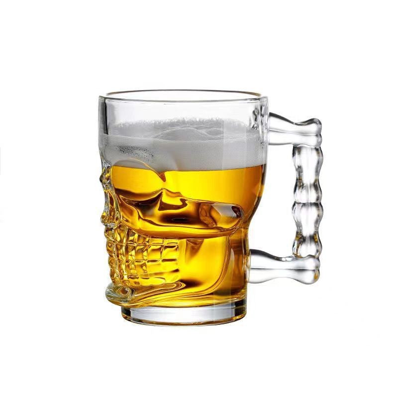 European Glass Skull Beer Mug Crystal Cup