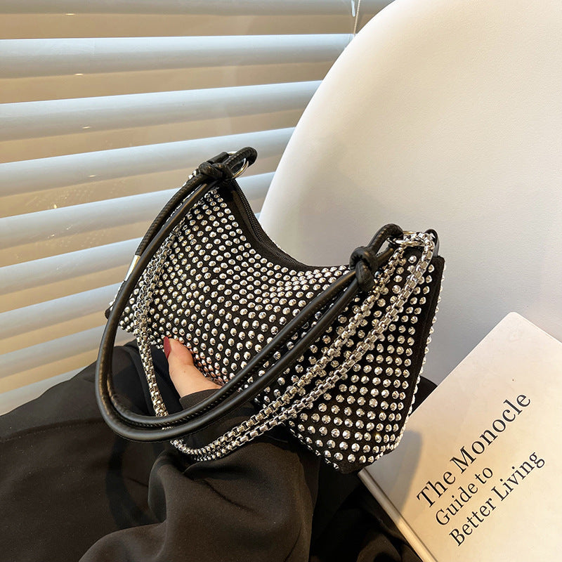 Diamond Rhinestone Evening Bag – Crossbody Shoulder Bag