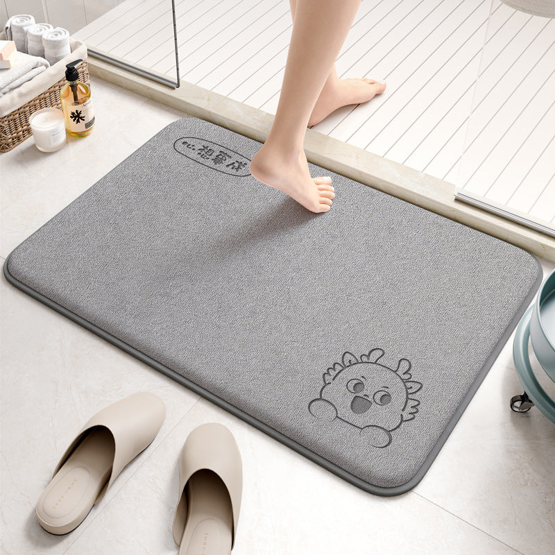 Coral Fleece Non-Slip Absorbent Bathroom Floor Mat