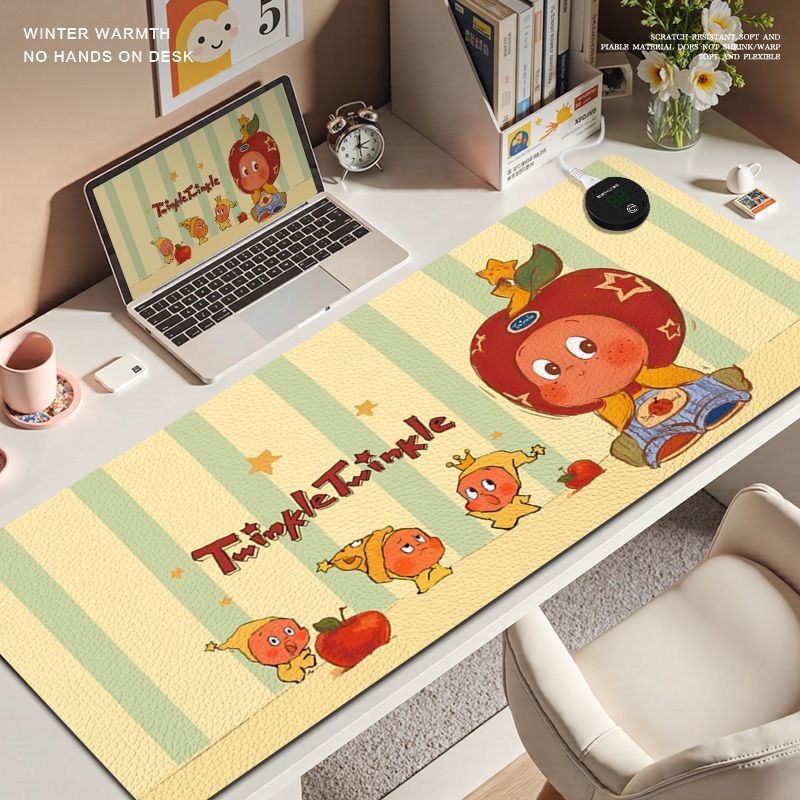 Cute Cartoon Heated Mouse Pad Hand Warmer Desk Mat