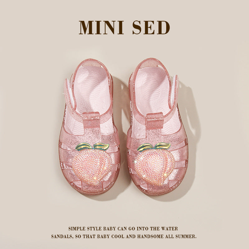 Girls Crystal Fruit Jelly Summer Shoes