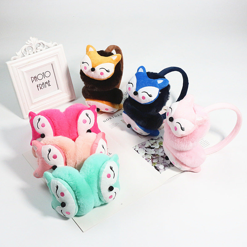 Kids’ Plush Fox Earmuffs – Cute Winter Ear Warmers (2–12 Years)