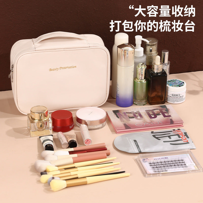 High-End Multi-Layer Cosmetic Bag – Korean Style Large Capacity