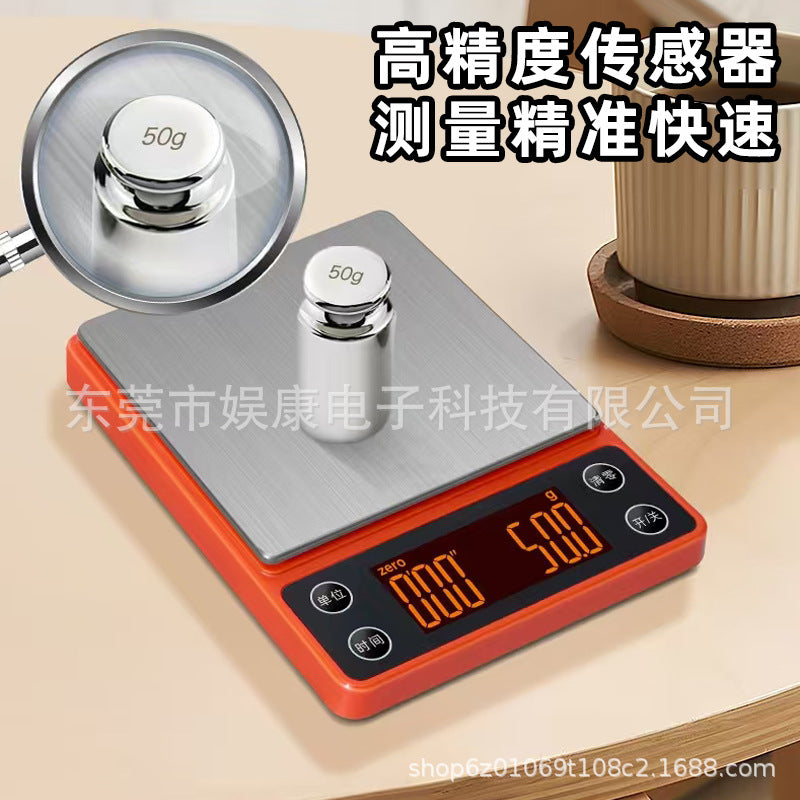 STOCK-Mini Coffee Scale with Timer – 0.1g Precision Kitchen Use